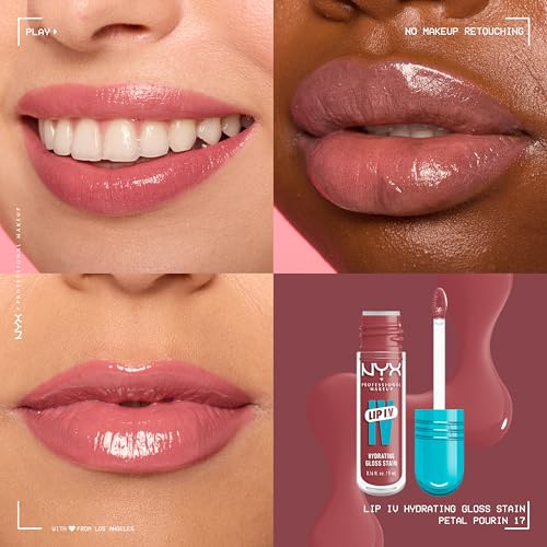NYX Lip IV Hydrating Glossy Lip Stain - Petal Pourin' Pink