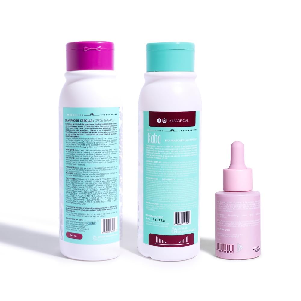 Hair Treatment Kit for Growth - Intense Care Set of 3 with Red Onion Shampoo & Tonic | Complete Hair Care Solution