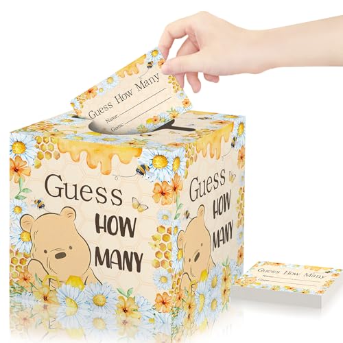 Winnie Baby Shower Guessing Game Set with Box & 50 Cards