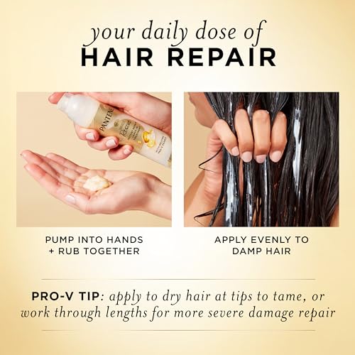 Pantene Miracle Rescue Leave-In Treatment with Pro-V Pearls, Instant Damage Repair, 3.38 oz