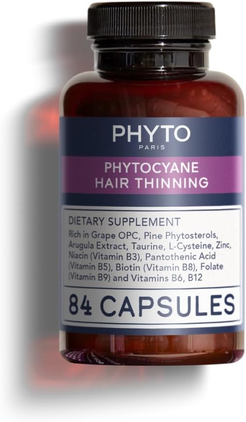 Phyto Anti-Hair Thinning Dietary Supplement - 12-Week Vegan Formula, 84 Count | Gluten-Free, Lactose-Free
