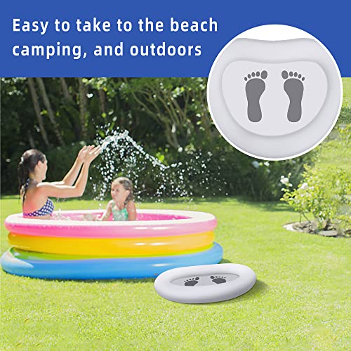 White Inflatable Pool Foot Bath Basin for Entry Ladder - Portable Foot Soak