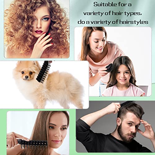 Honeydak Black 24Pcs Vent Hair Brushes with Ball Tips for Wet/Dry Hair - Bulk Pack, Portable 7.9in