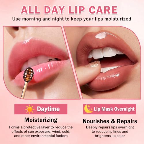 QIUFSSE 4PCS Lip Balm Set - Strawberry, Watermelon, Coconut, Honey, Moisturizing