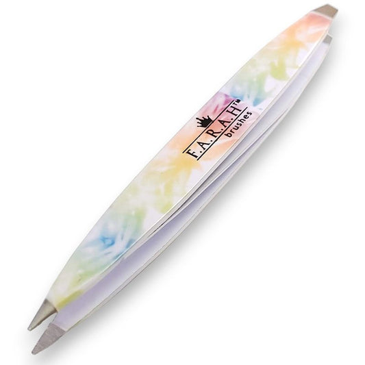 F.A.R.A.H. Z-Tweeze Professional Modern Art Stainless Steel Dual Ended Precision Tweezers with Slanted and Pointed Tips