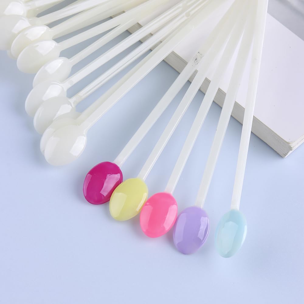 Nail Swatch Sticks - 150 Pcs Natural Beige Spoon Shaped Color Display Tips | Acrylic Practice Tools for Home & Salon
