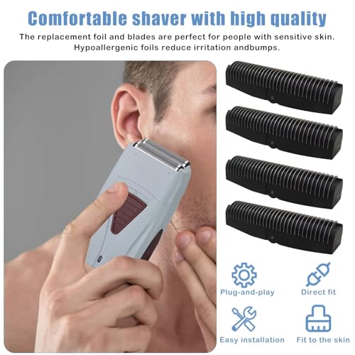 4-Pack Stainless Steel Foil Shaver Replacement Blades for Babyliss FXFS2