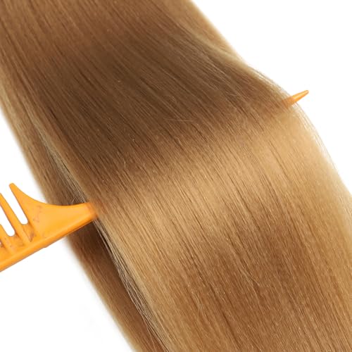 Nescorner 27# Pre Stretched Braiding Hair 24 Inch 8 Pack for Women, Yaki Straight Texture