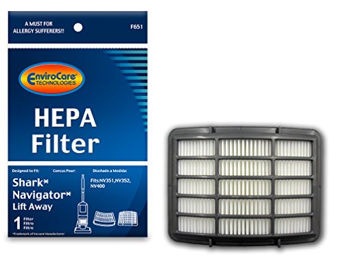 EnviroCare Shark Navigator Lift-Away Vacuum Filters - HEPA Replacement for NV350, NV351, NV352, NV355, NV356, NV356E, NV357