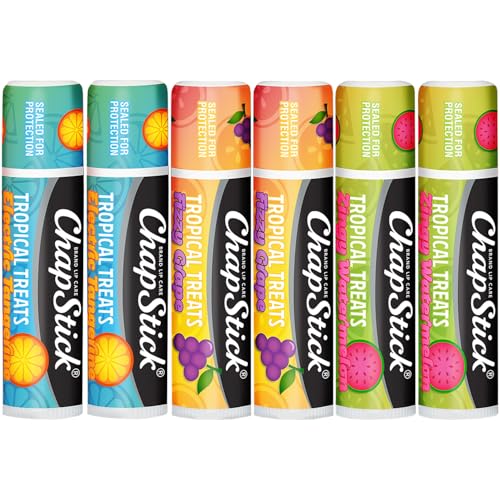 ChapStick Tropical Treats Lip Balm Collection, 6-Pack Moisturizing Set