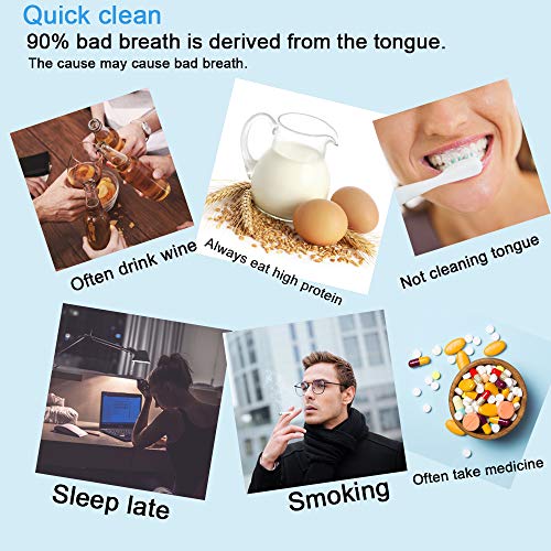 Stainless Steel Tongue Scraper for Fresh Breath - Travel Case Included