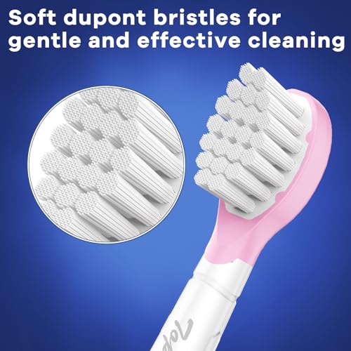Toptheway Kids Toothbrush Heads for Philips Sonicare 3-7 Years Pink Green 8 Pack