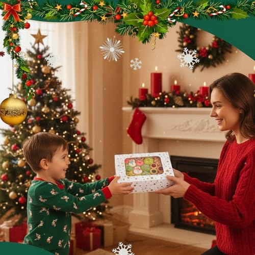 12 Pack Cookie Boxes with Window - Gold Star Dessert Packaging