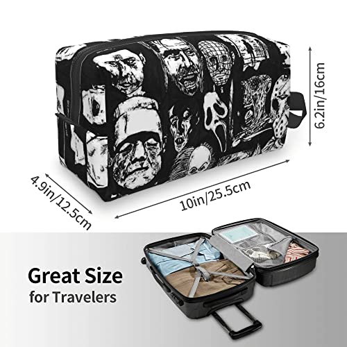 Horror Icons Makeup Pouch - Waterproof Cosmetic Bag for Travel
