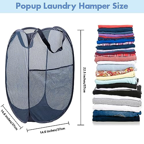 DUCOO 70L Pop Up Laundry Hamper - Collapsible Mesh Basket, 2-Pack