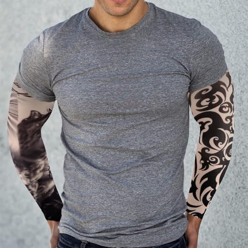 YARIEW Unisex Temporary Tattoo Sleeves for Sun Protection