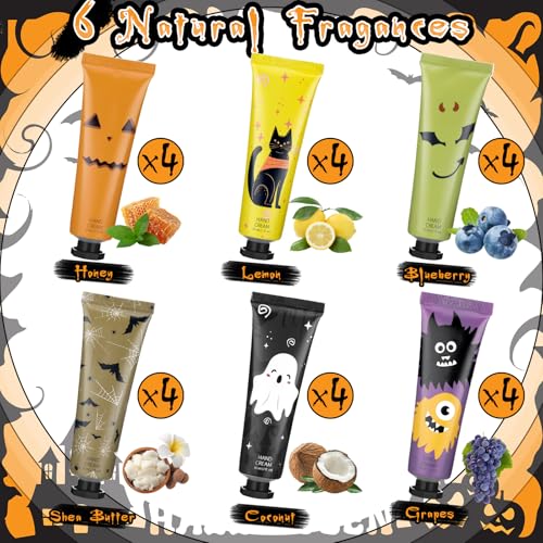 24-Pack Halloween Hand Cream Gift Set for Women - Classic Scents
