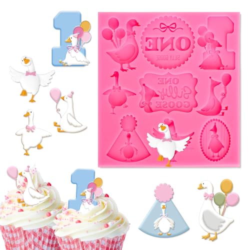 Silly Goose Fondant Mold - Silicone Cake & Candy Mould for Birthdays