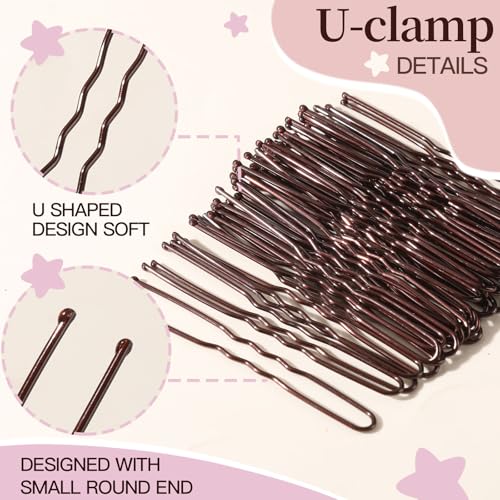 Fandamei Kids Hair Net Set - 20 Invisible Nets & 40 U Pins