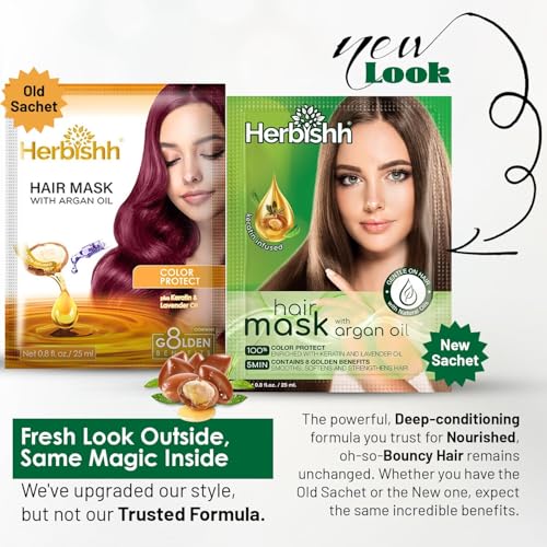 Herbishh Argan Oil Hair Mask - Deep Conditioning for Dry Hair 25g