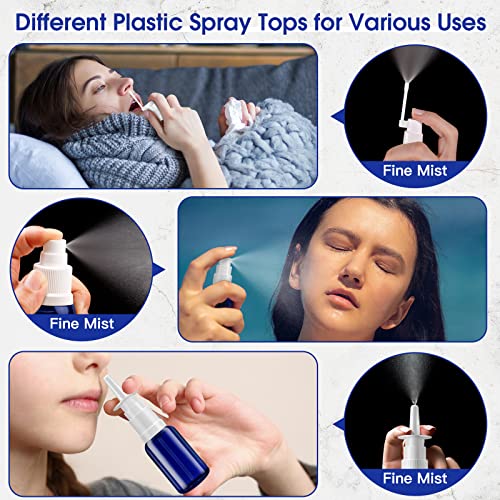 FZENeast 30ml Refillable Glass Nasal Spray Bottles, 6-Pack Fine Mist Sprayers