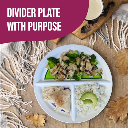 Health Beet Diabetic Portion Control Plate - 10” Sectioned Meal Plate for Balanced Eating
