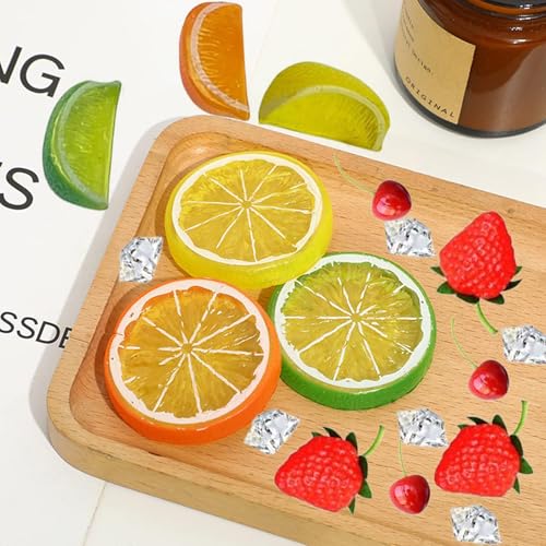 83 Pcs Artificial Fruit Ice Cube Set for Vibrant Decor