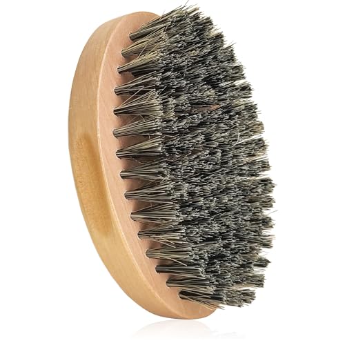 SUNBIRD Men's Boar Bristle Beard Brush - Solid Wood Grooming Tool
