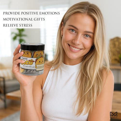 Positive Taco Jar with Affirmation Cards - Fun Gift for All Ages