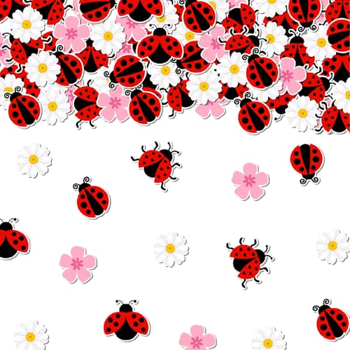 200pcs Ladybug Confetti Decorations for Parties & Showers