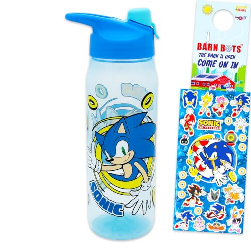 Sonic the Hedgehog Water Bottle Bundle with Stickers - 20 Oz