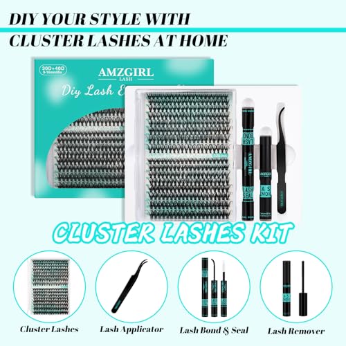 AMZGIRL 320Pcs Lash Clusters Kit 30D & 40D D Curl 9-16mm