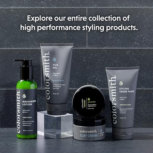 Colorsmith Men’s Clay Creme Styling Cream, Medium-Firm Hold, Matte Finish