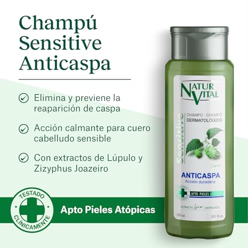 NaturVital Anti-Dandruff Shampoo with Organic Thyme & Hops Extracts