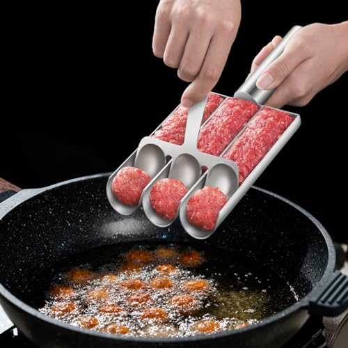 Stainless Steel Triple Meatball Maker - Effortless Meatball Scoop