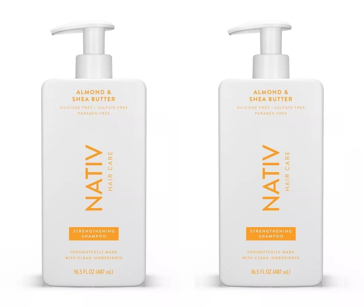 Nativee Limited Edition Shampoo - Almond & Shea Butter | 2 Pack, 16.5 FL OZ Each
