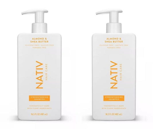Nativee Limited Edition Shampoo - Almond & Shea Butter | 2 Pack, 16.5 FL OZ Each