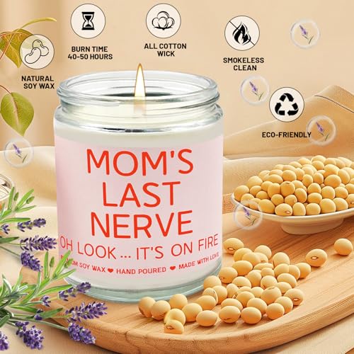 Funny Lavender Scented Candle for Mom | 50-Hour Soy Wax Gift