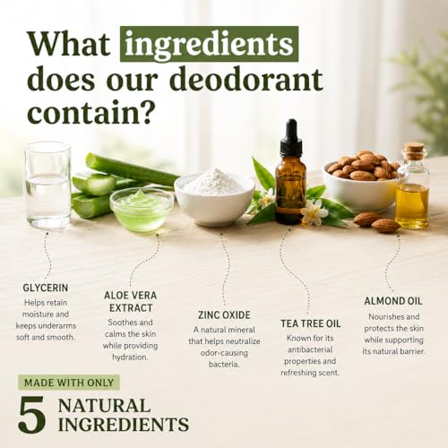Natural Deodorant Cream for Sensitive Skin | Aluminum-Free & Stain-Free