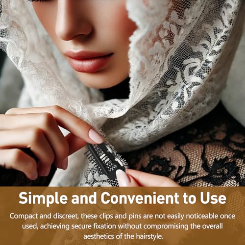 10 Pcs Safety Pin Hair Clips for Secure Headscarf & Accessories