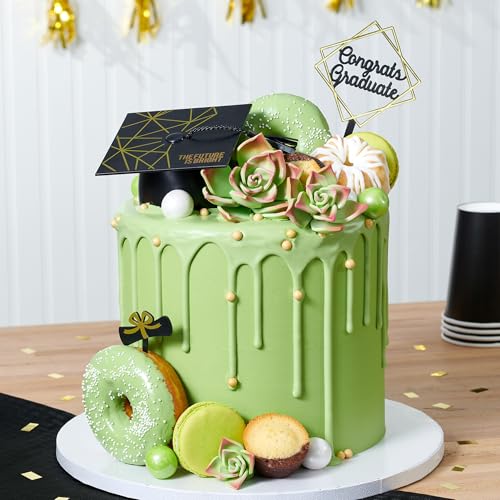 Graduation Cake Topper Set - The Future Is Bright, 4 Pieces