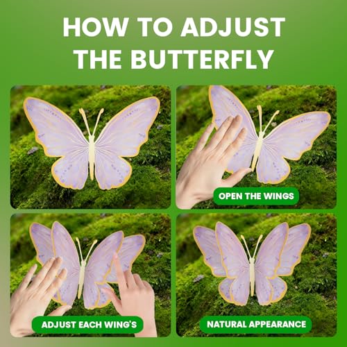 Oversized 3D Metallic Gold Butterfly Wall Decor - 10-20" for Weddings & Nurseries