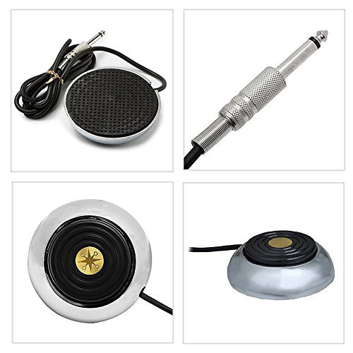 Professional Stainless Steel Tattoo Foot Pedal with 5 ft Cord
