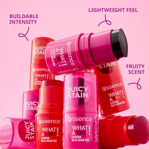 Essence What a Tint! Raspberry Vibes Lip & Cheek Tint - Long-Lasting, Vegan