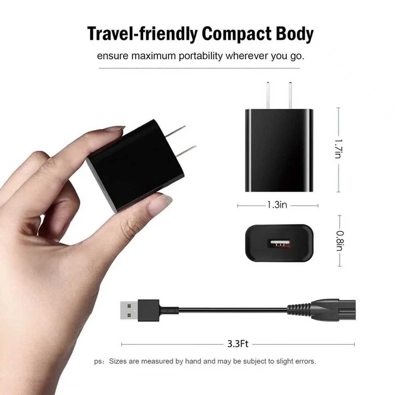 5V USB Charger Compatible with Meridian Grooming Electric Shaver Trimmer, oneisall Dog Clippers oneisall P2, 26225202-003DE, C61, X2N5, X2, K52NTS, N6, A11 Cat Hair Trimmer Charging Cable Cord