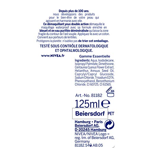 NIVEA Double Action Eye Makeup Remover 2-Pack 125 ml - Bi-Phase Formula