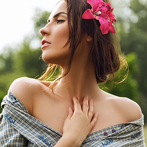 Hawaiian Hibiscus Hair Clips 18-Piece Set – Tropical Flower Barettes for Women