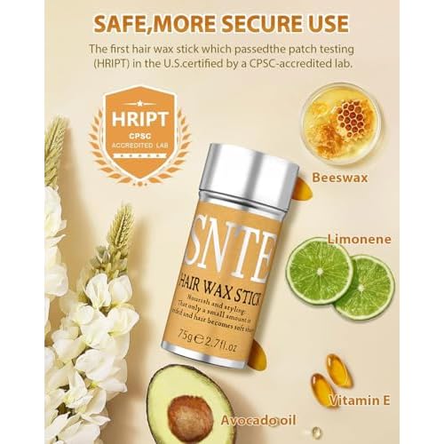 Samnyte Hair Wax Stick, Gel Tamer for Flyaways, Nourishing Slick Stick Pomade for Women & Kids, Slick Back & Styling Cream, Hair Styling Accessories for Teen Girls Gifts, 2.7 Fl Oz | Nourishing