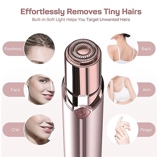 Gurelax Electric Facial Hair Remover for Women with 2 Replacement Heads