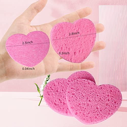 50-Count Natural Cellulose Facial Sponges for Cleansing & Exfoliating